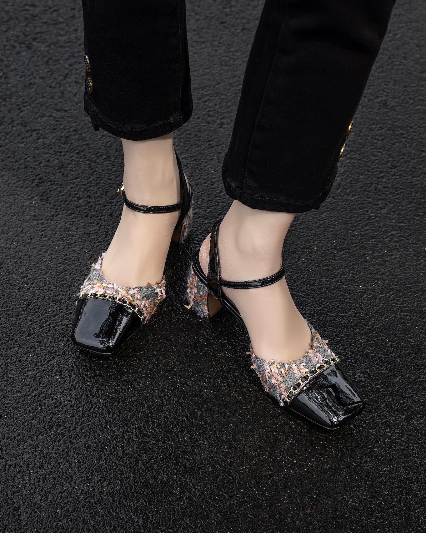 Orlin - Zapatos de Punta Cuadrada