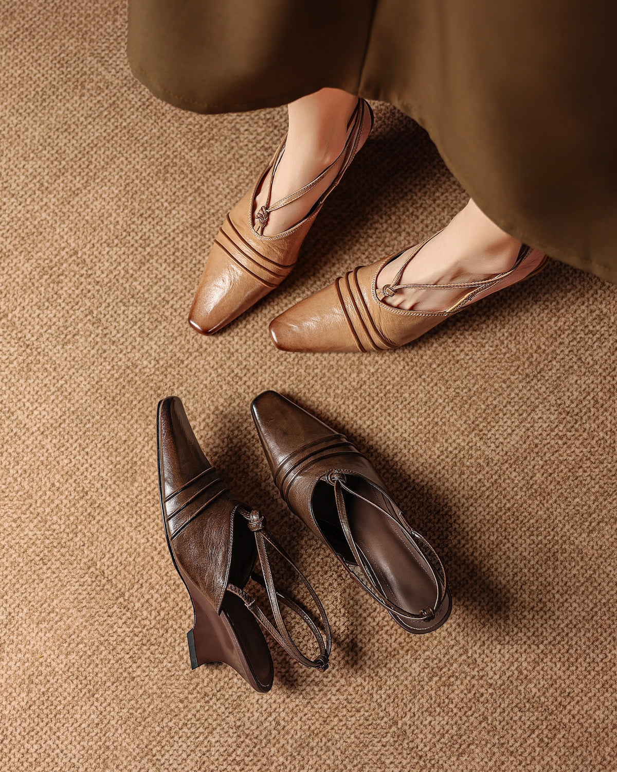 Puya - Wedge Slingbacks