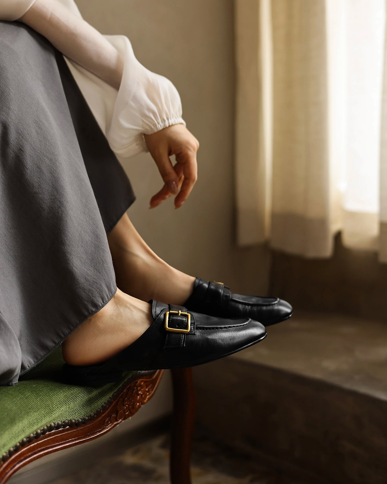 Roya - Leather Mules