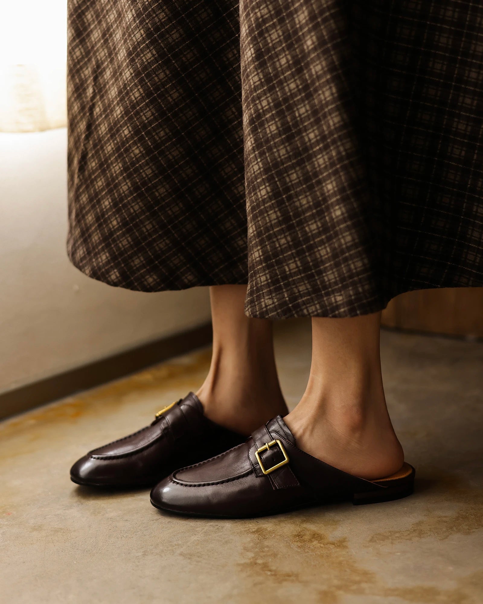 Roya - Leather Mules