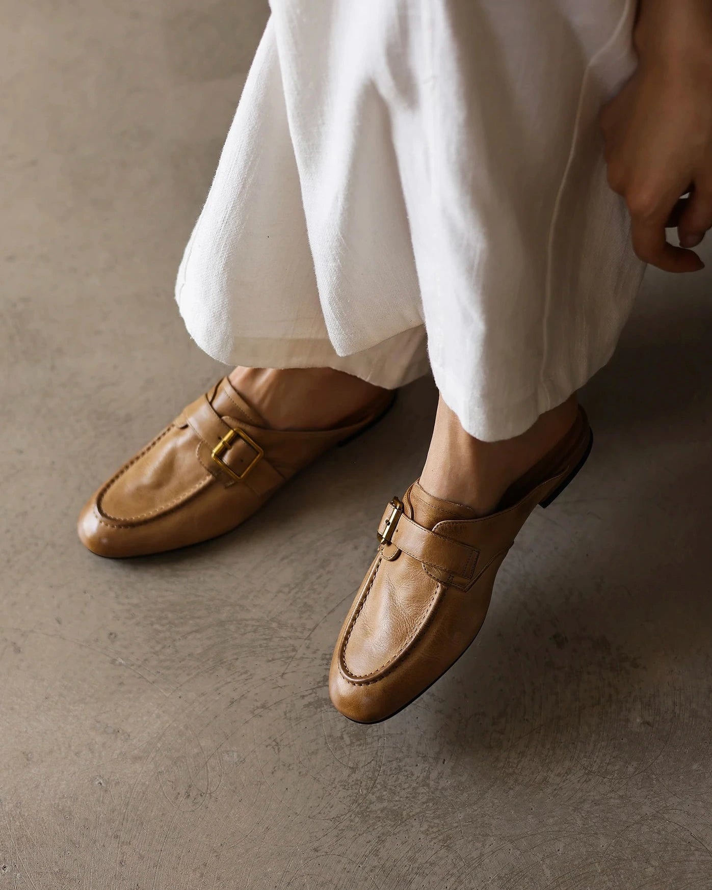 Roya - Leather Mules