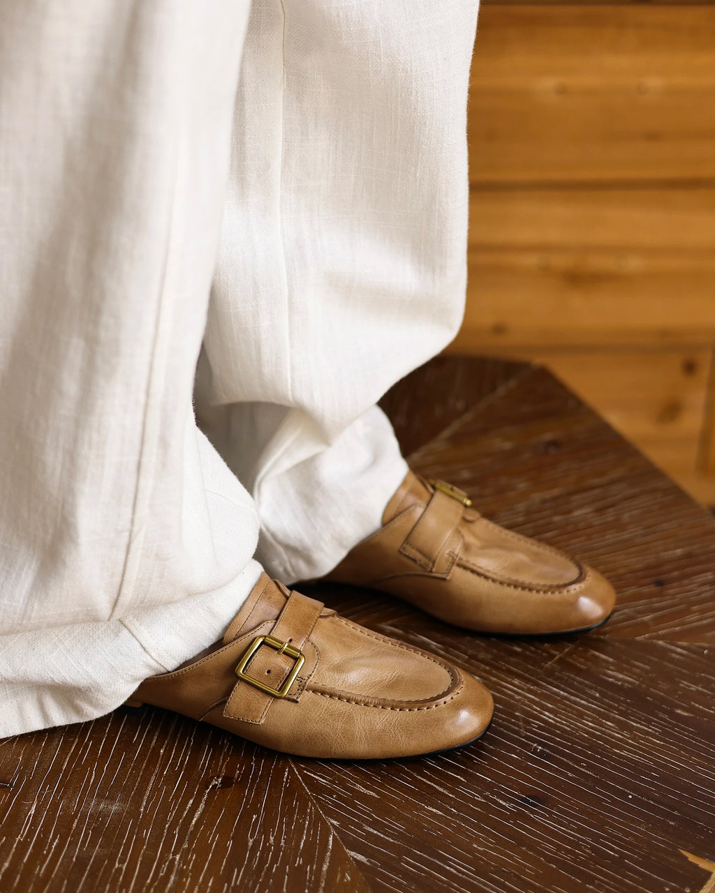 Roya - Leather Mules
