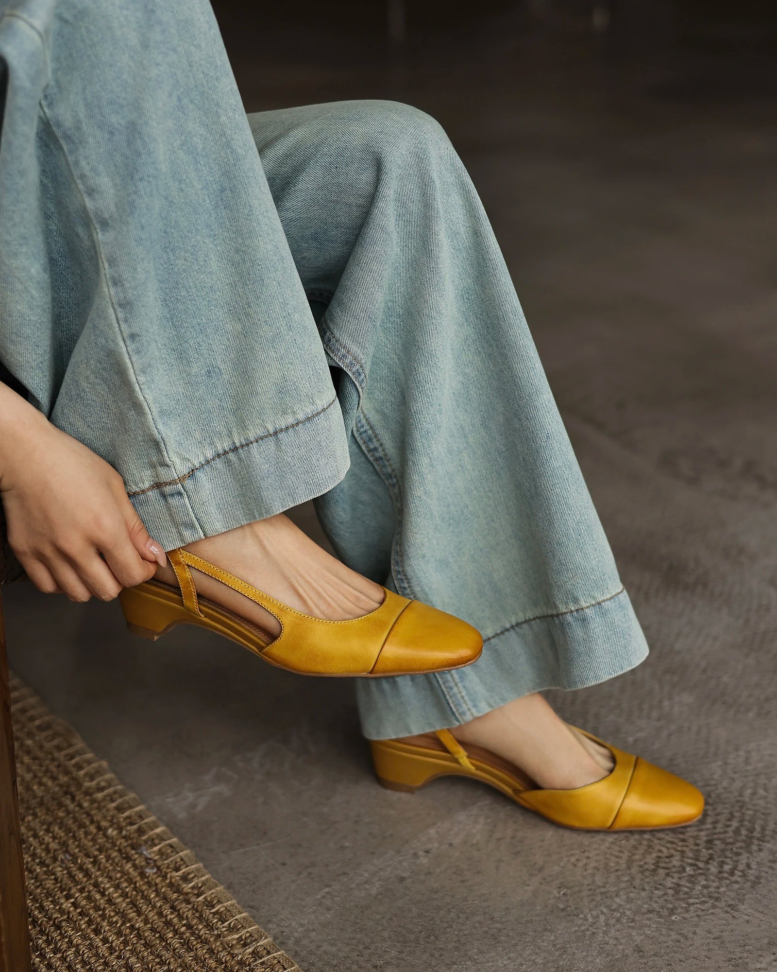 Sana - Leather Slingback