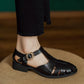 Boca-Black-Leather-Woven-Fisherman-Sandals-Model