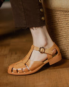 Boca-Tan-Leather-Woven-Fisherman-Sandals-Model-3