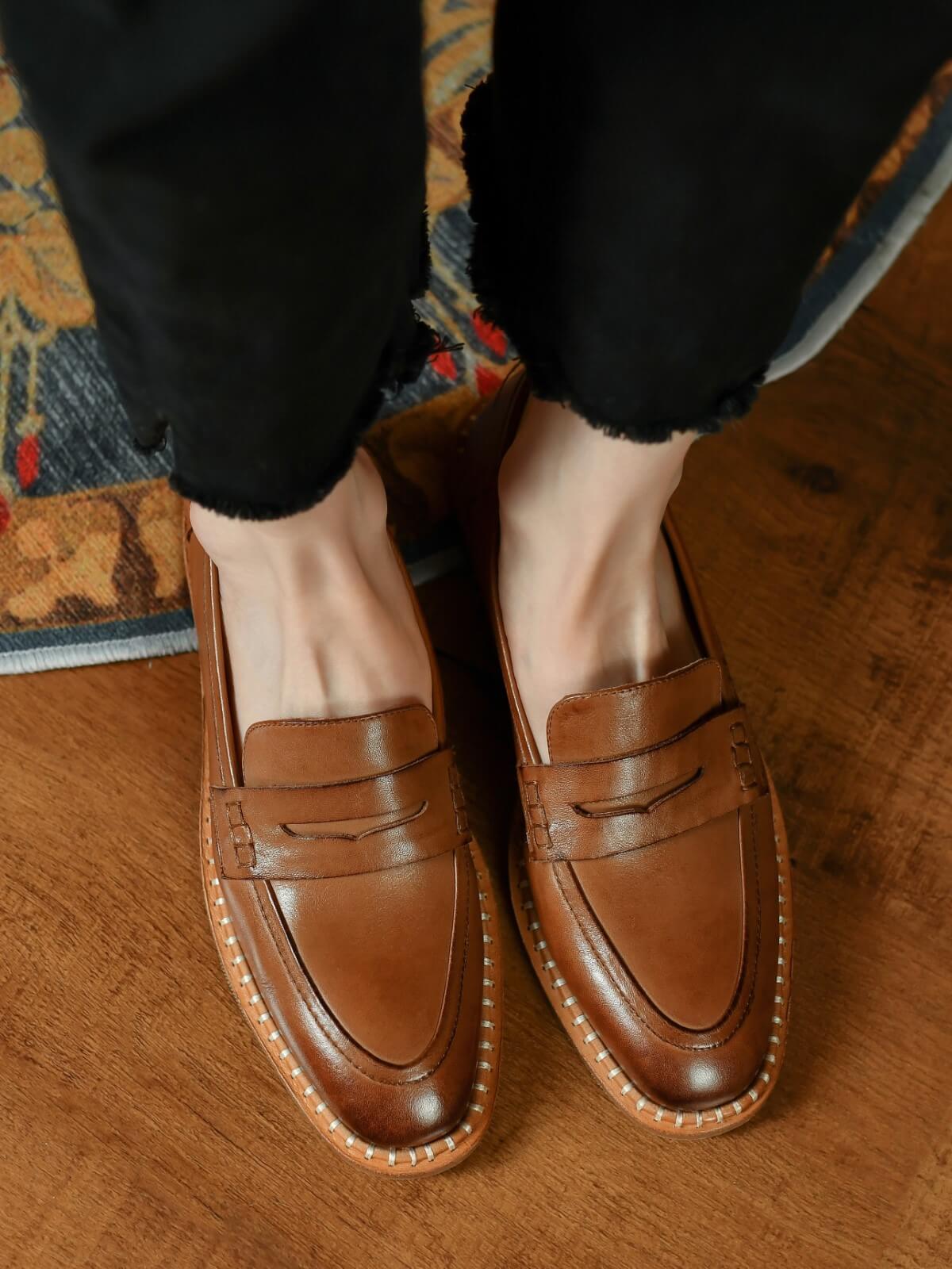 Cali-Tan-Leather-Penny-Loafer-Model-1