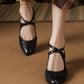 Codia-Black-Leather-Mary-Jane-Pumps-Model-1