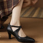 Codia-Black-Leather-Mary-Jane-Pumps-Model-2