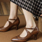 Codia-Brown-Leather-Mary-Jane-Pumps-Model-2