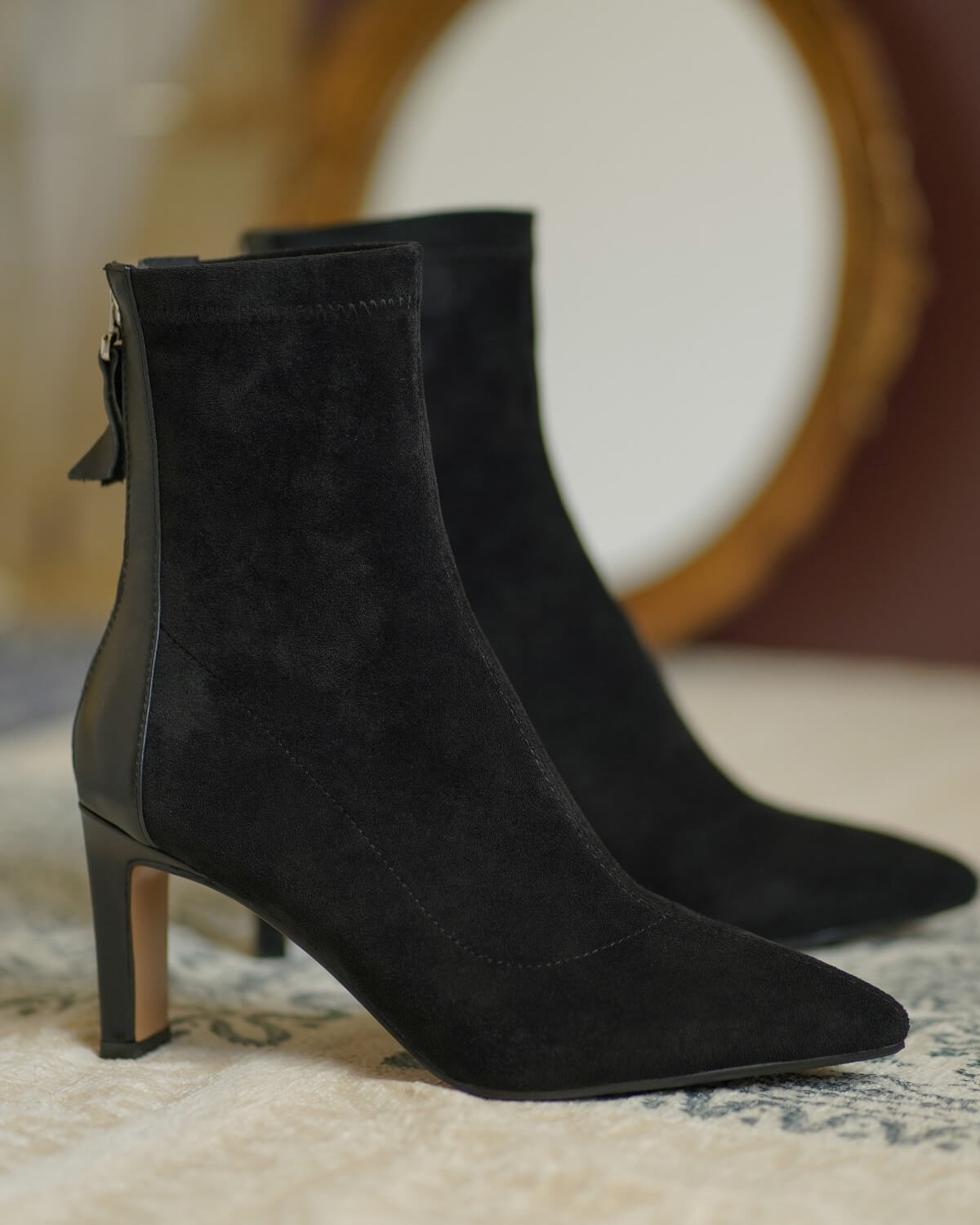 Emie-Black-Stretch-Ankle-Boots-1