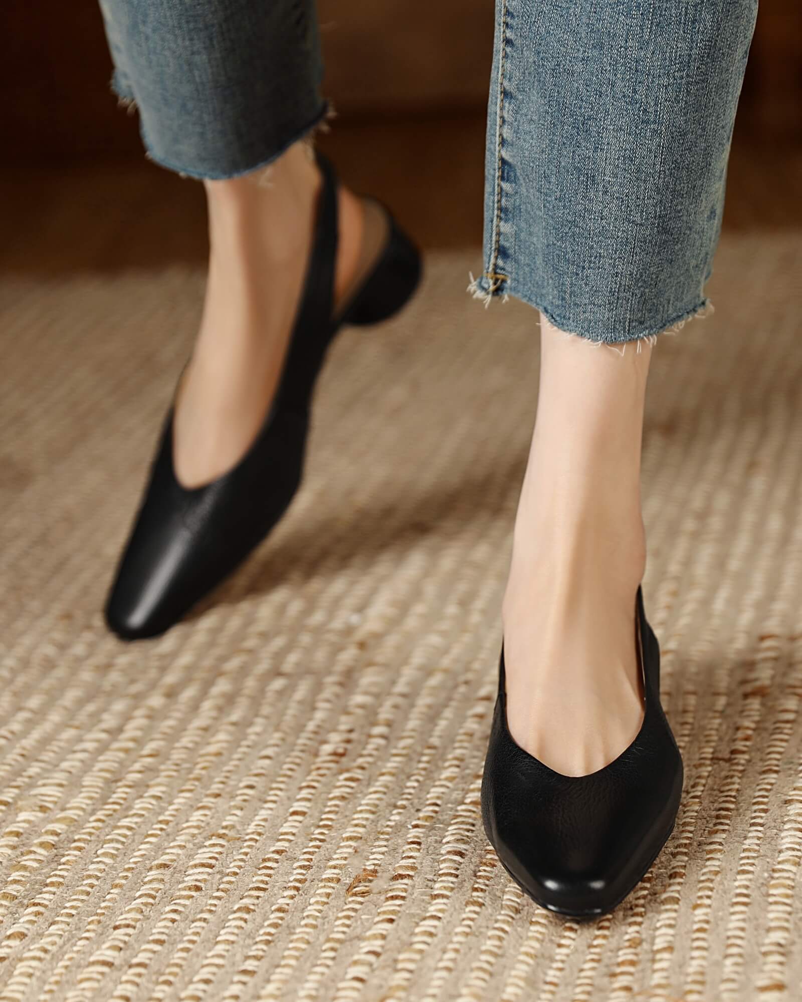 Ganni-black-lambskin-slingback-pumps-model
