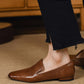 Gile-Brown-Leather-Flat-Loafers-Model