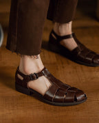 Goan-Brown-Woven-Fisherman-Sandals-Model-1
