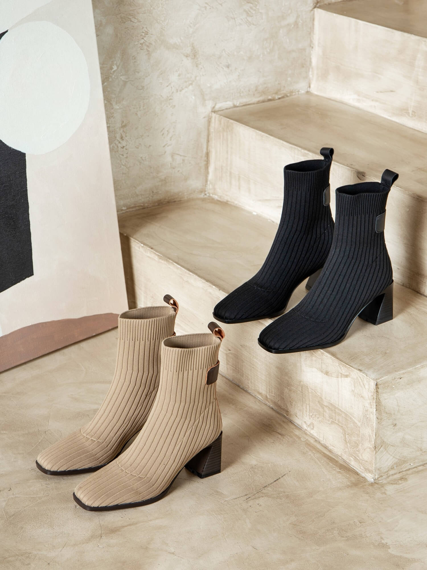 Block clearance sock heels