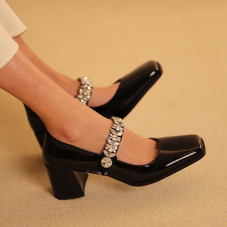 Hana-Rhinestone-Black-Mary-Jane-Shoes-Model-3