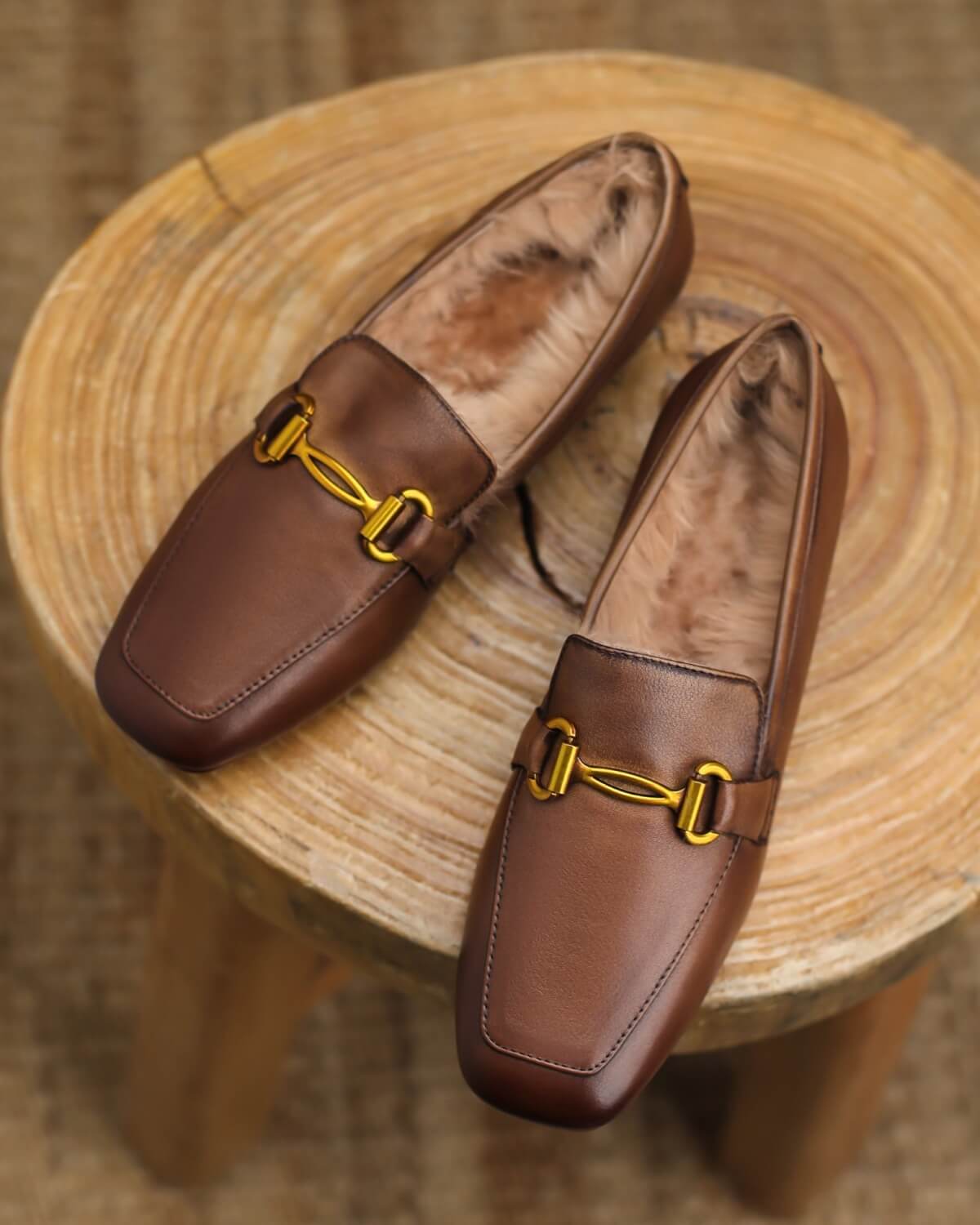 Hart-Fur-Lined-Brown-Leather-Loafers-1