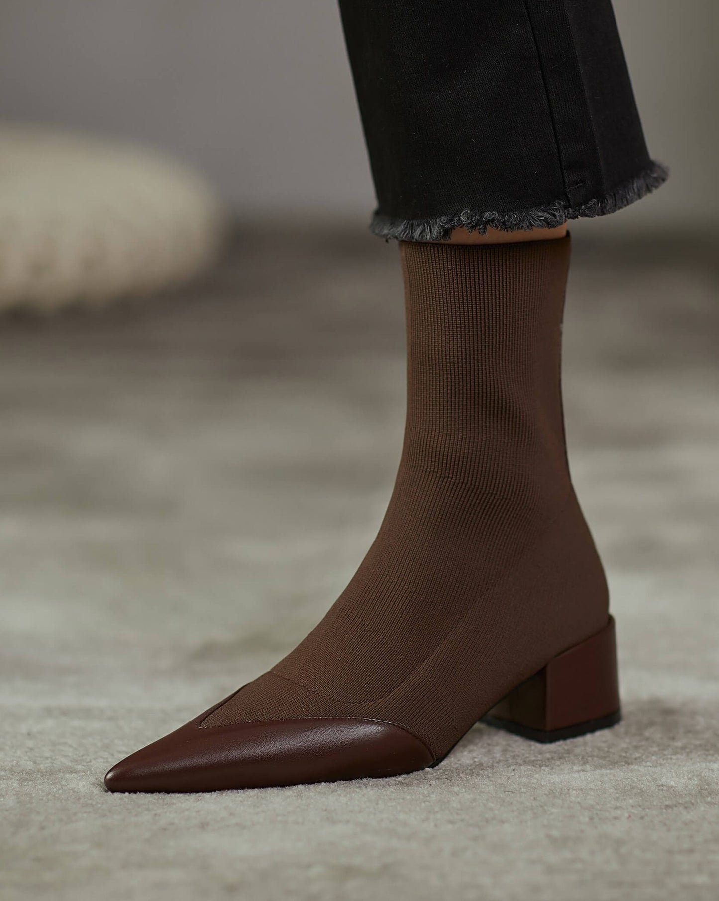 Lynn-Brown-Sock-Boots-Model