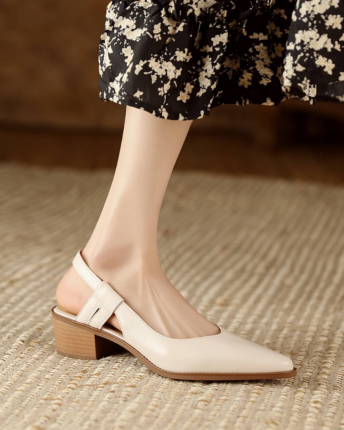 Beige slingback pumps online