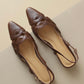 Moda-brown-leather-flat-sandals-1