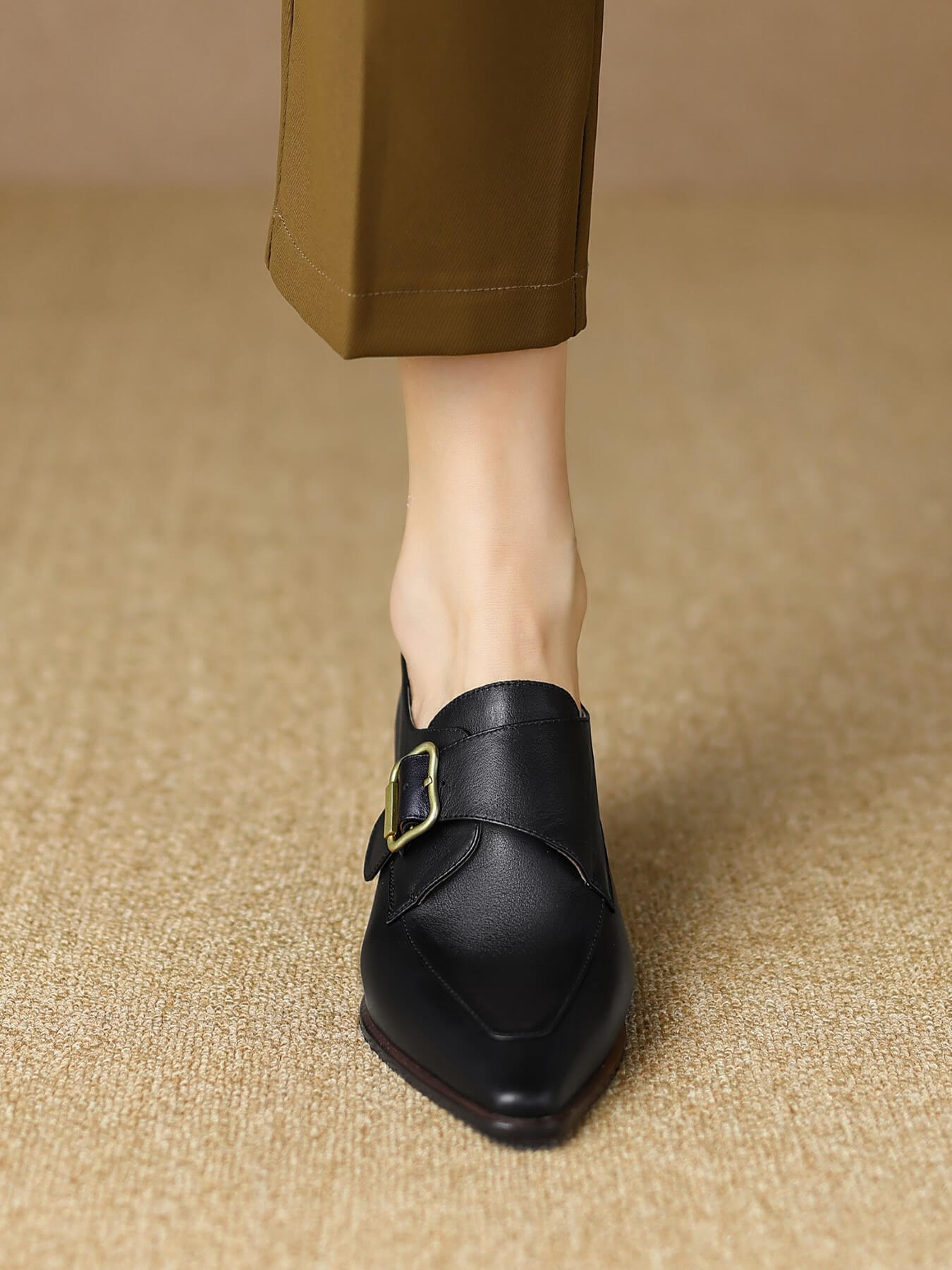Monk-Black-Leather-Loafers-Model
