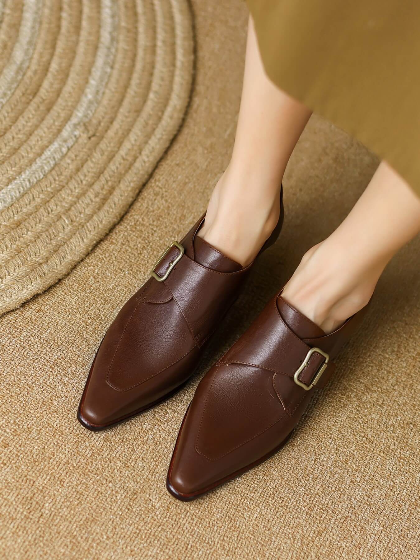 Monk-Brown-Leather-Loafers-Model-1