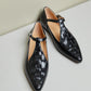Mons - T Strap Woven Loafers