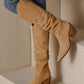 Pene-Knee-high-Slouchy-Boots-Carmel-Suede-Model-2