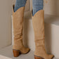 Pene-Knee-high-Slouchy-Boots-Carmel-Suede-Model-4
