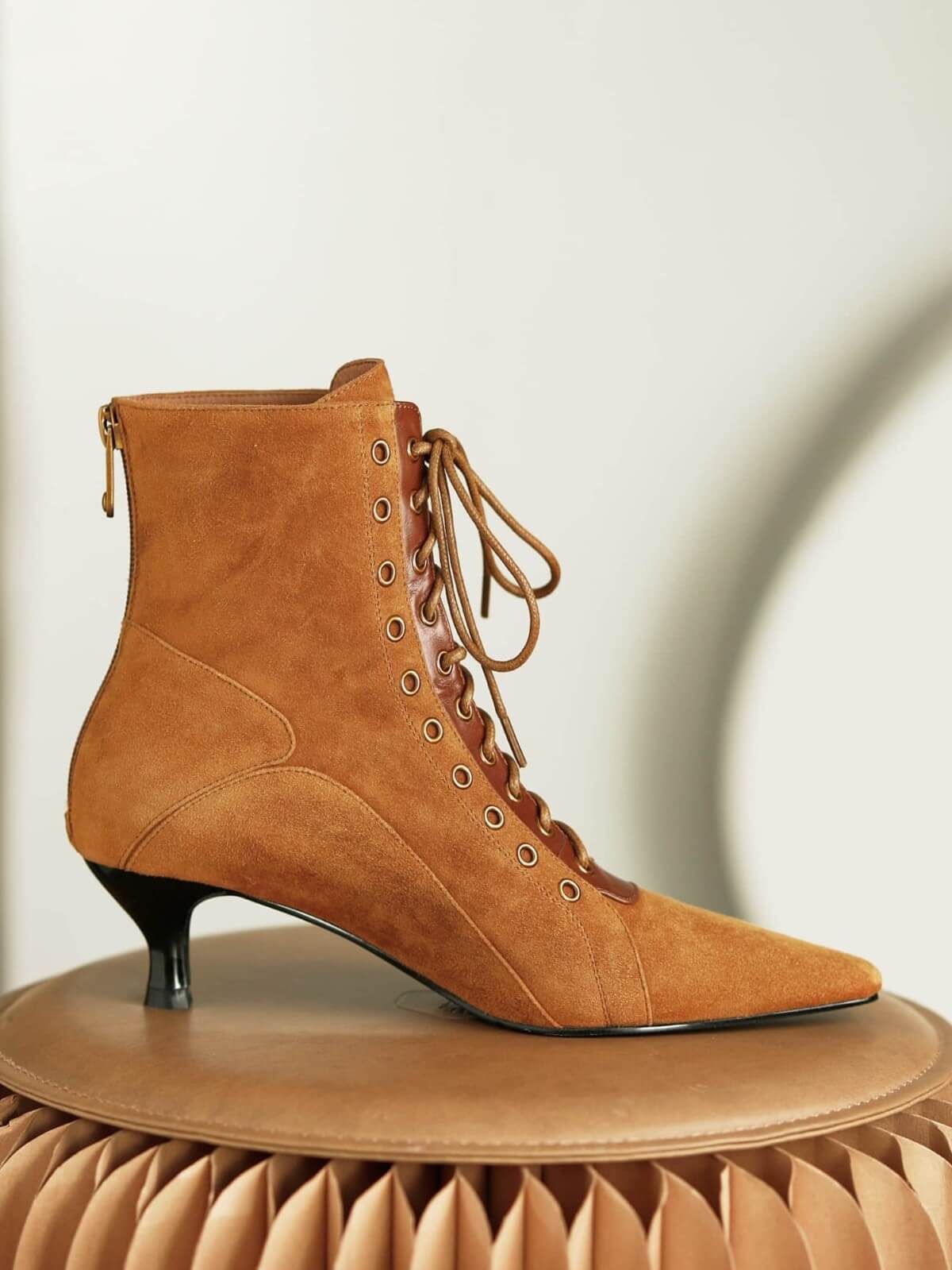 ROLISA-Eloy-Lace-Up-Kitten-Heel-Suede-Boot-Brown-1