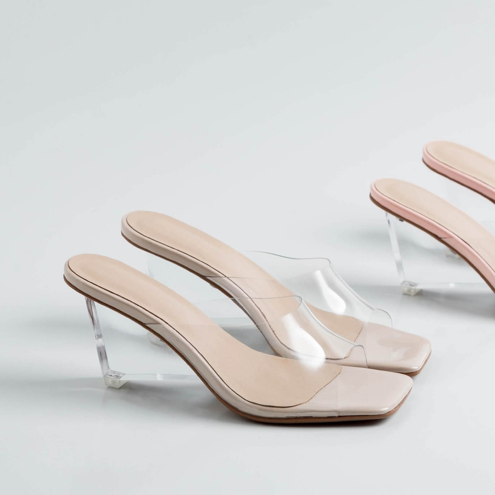 Perspex discount wedge heel