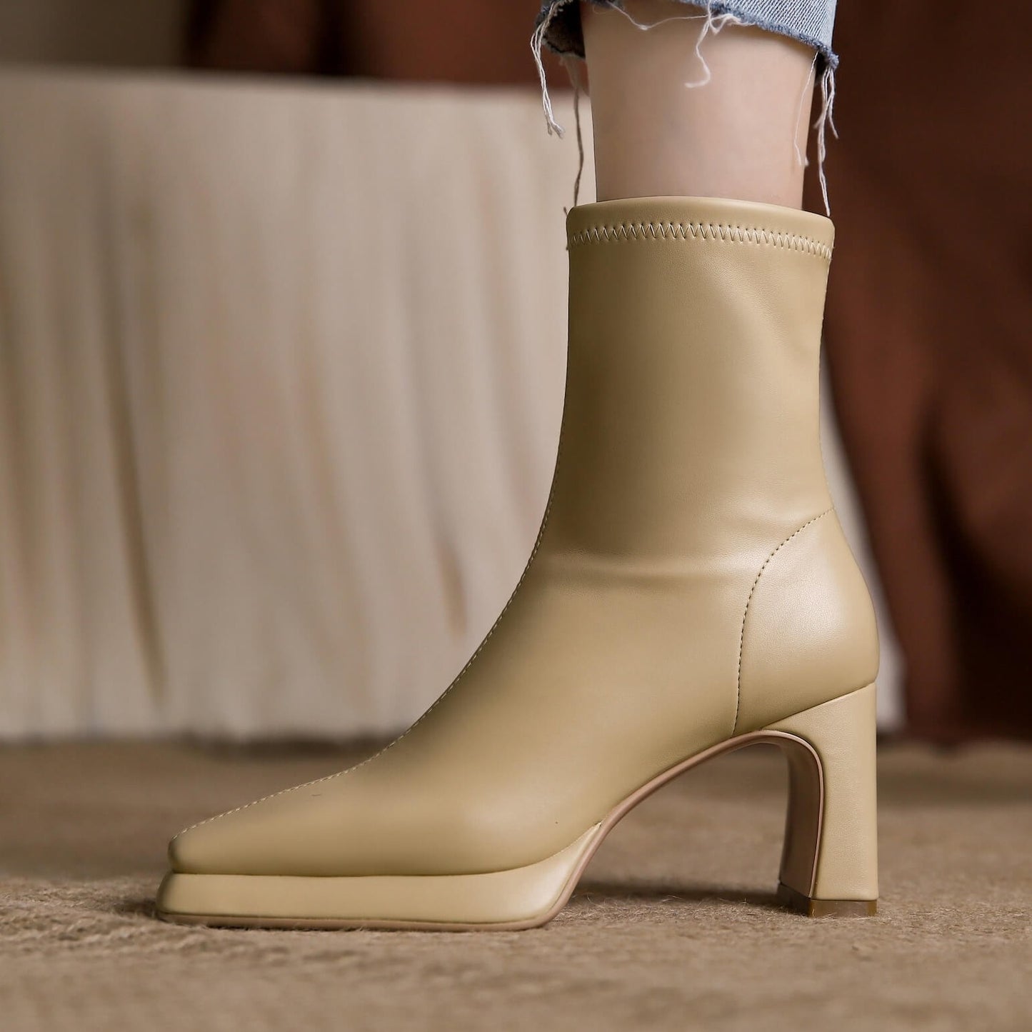 ROLISA-Goma-Square-Toe-Platform-Nude-Stretch-Boots-Model-1