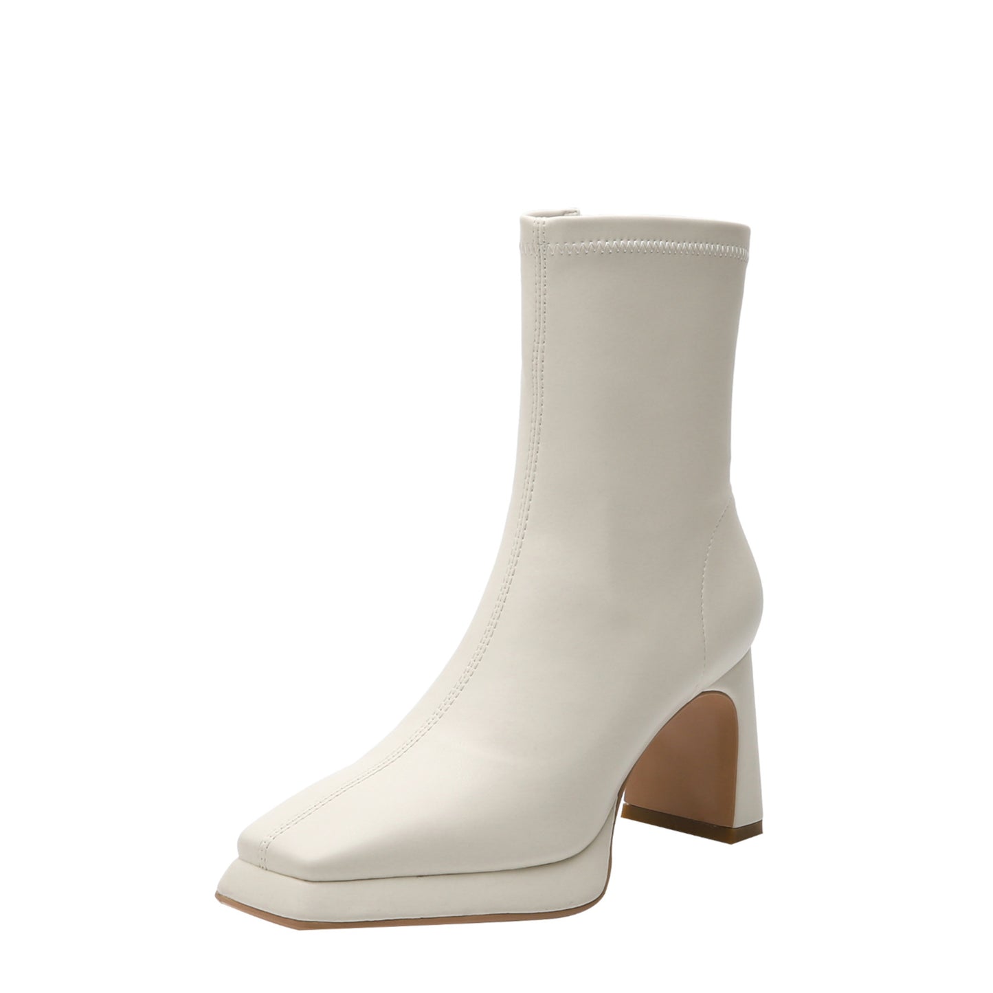 ROLISA-Goma-Square-Toe-Platform-White-Stretch-Boots