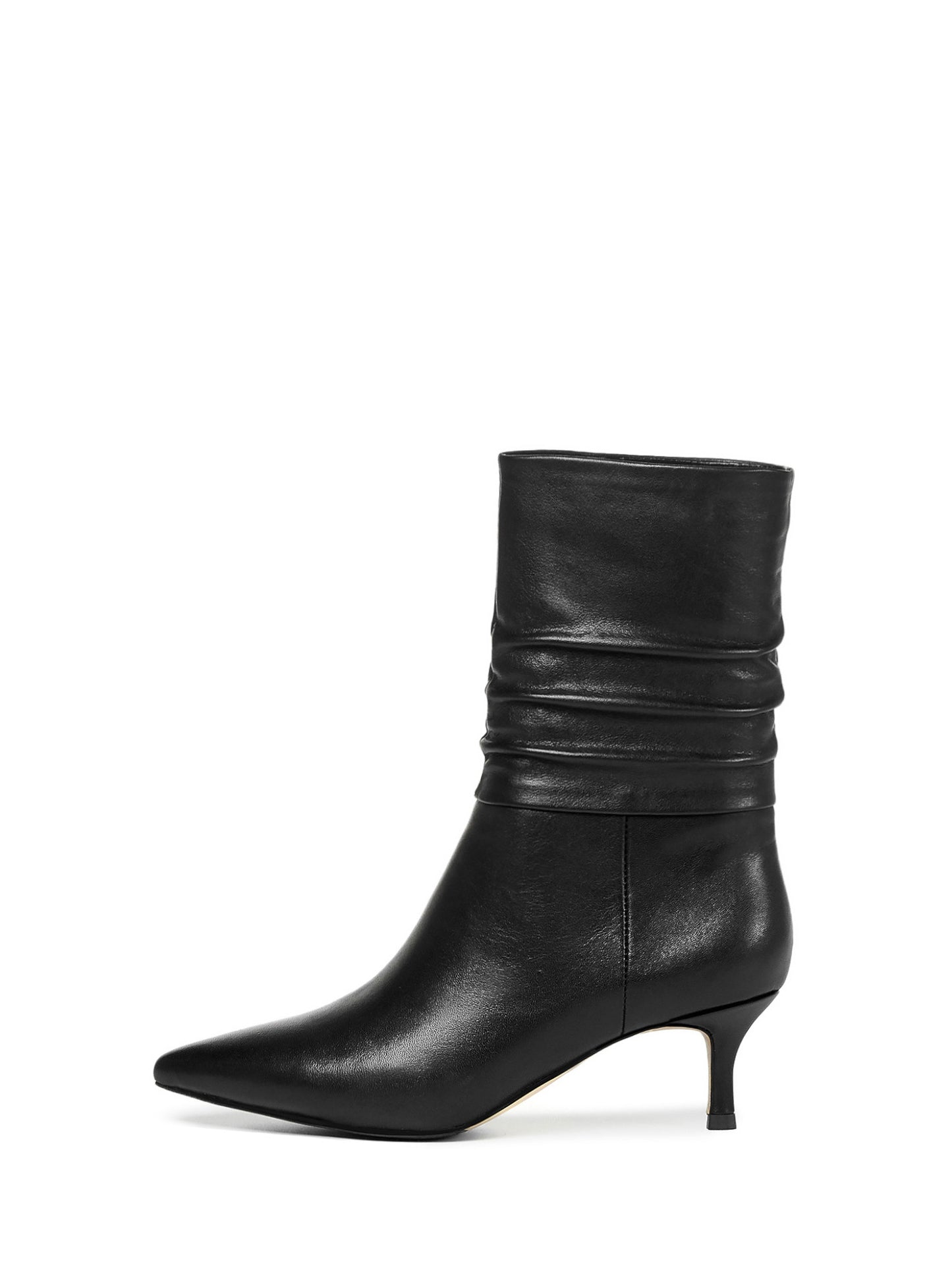 ROLISA-Milo-Slouchy-Ruched-Leather-Kitten-Heels-Mid-Calf-Boots-Black-1