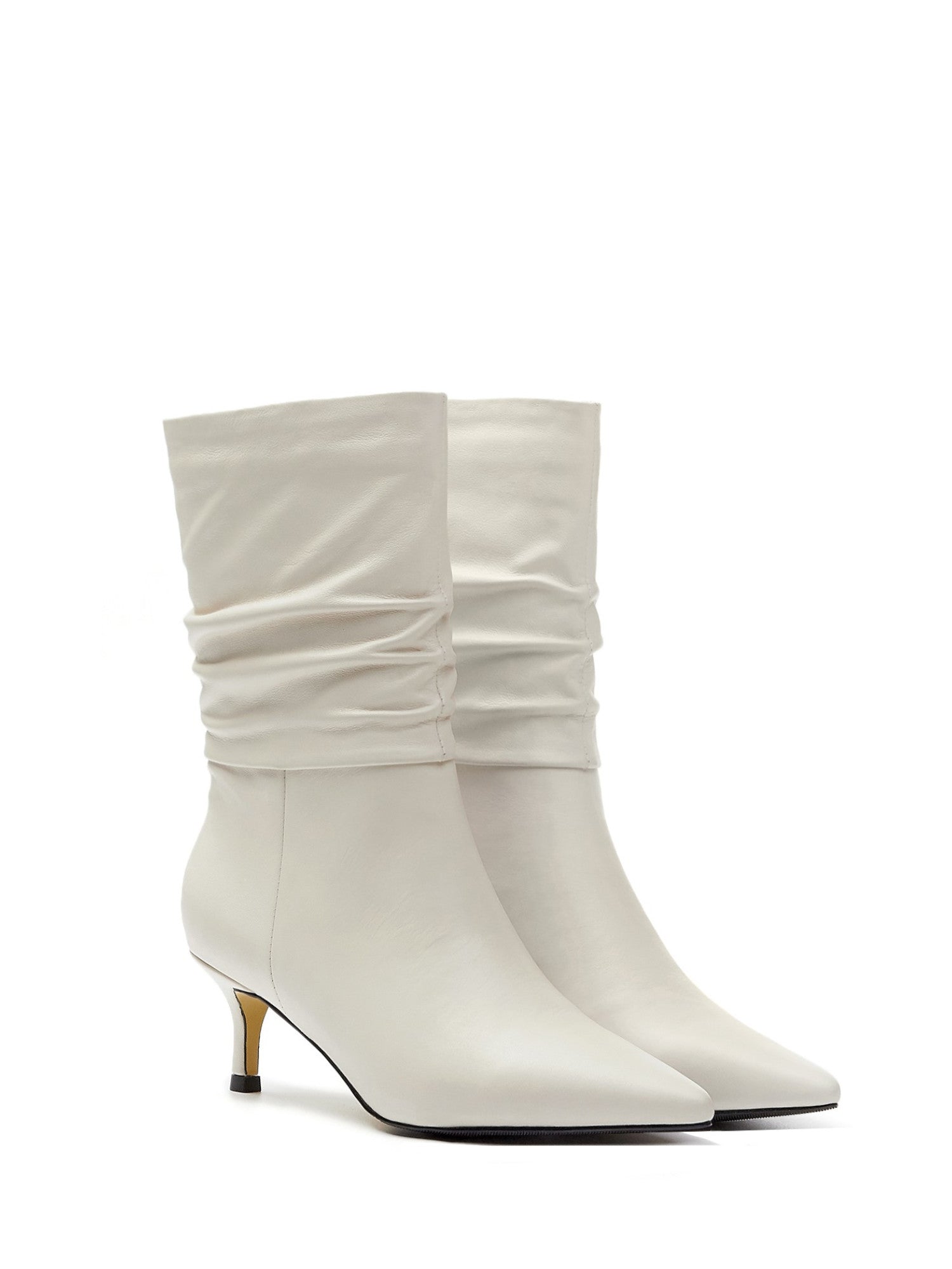 White ankle hotsell boots kitten heel