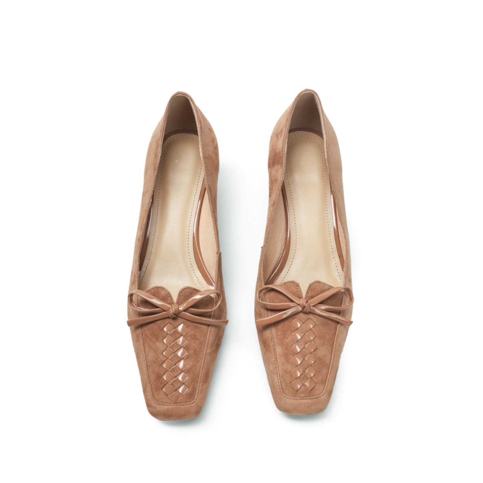 ROLISA-Oron-Square-Toe-Kitten-Heels-Loafer-Pumps-Nude-1