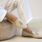 ROLISA-Ville-Tassels-Flat-Loafers-White-Leather-Model
