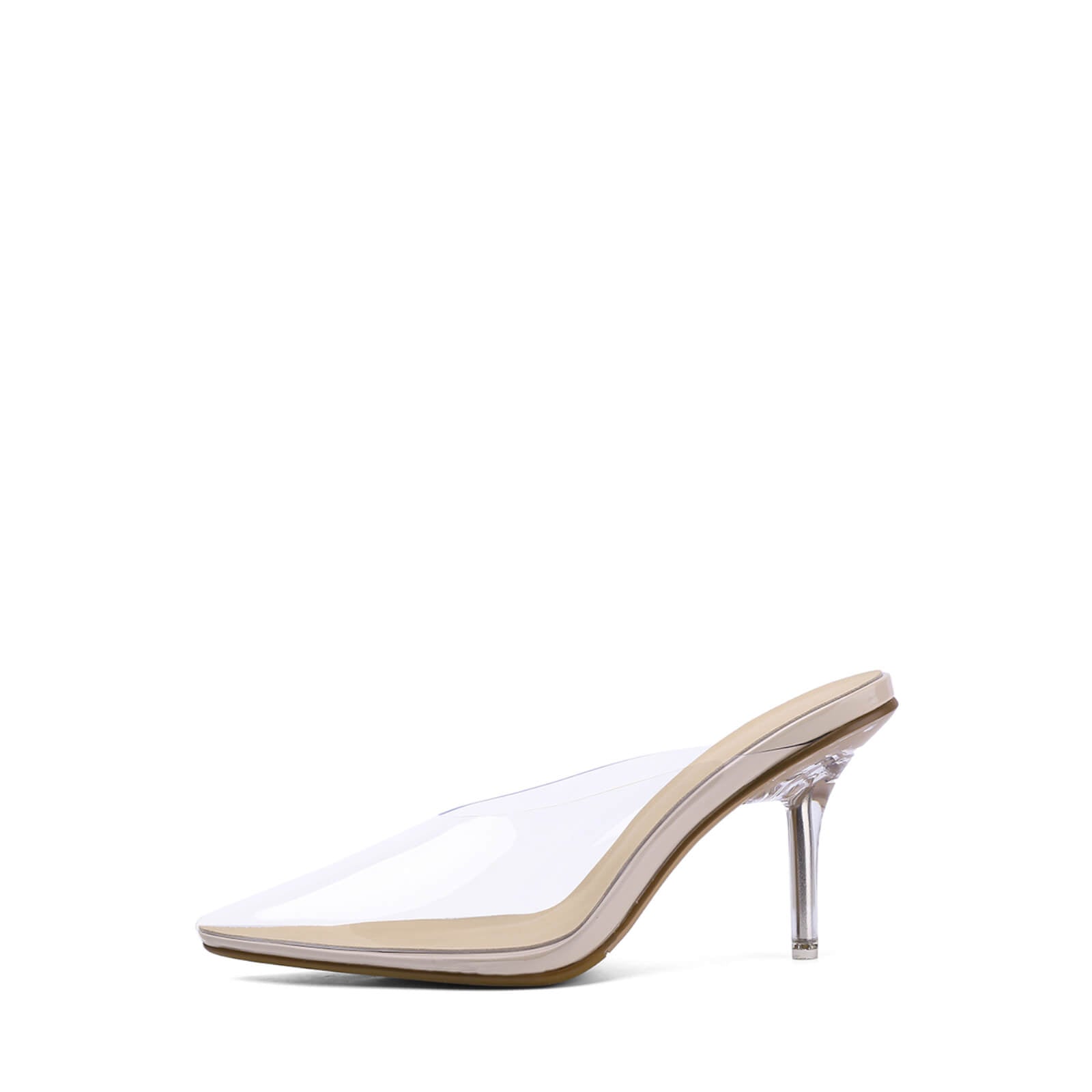 Clear mules outlet kitten heel