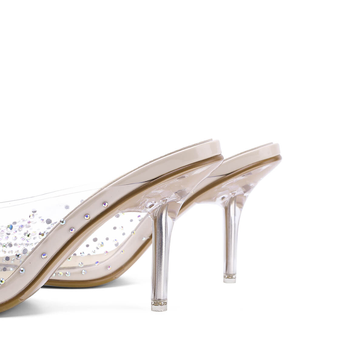 Clear and rhinestone on sale heels