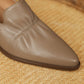 Saff-Ruched-Nude-Leather-Loafers-2
