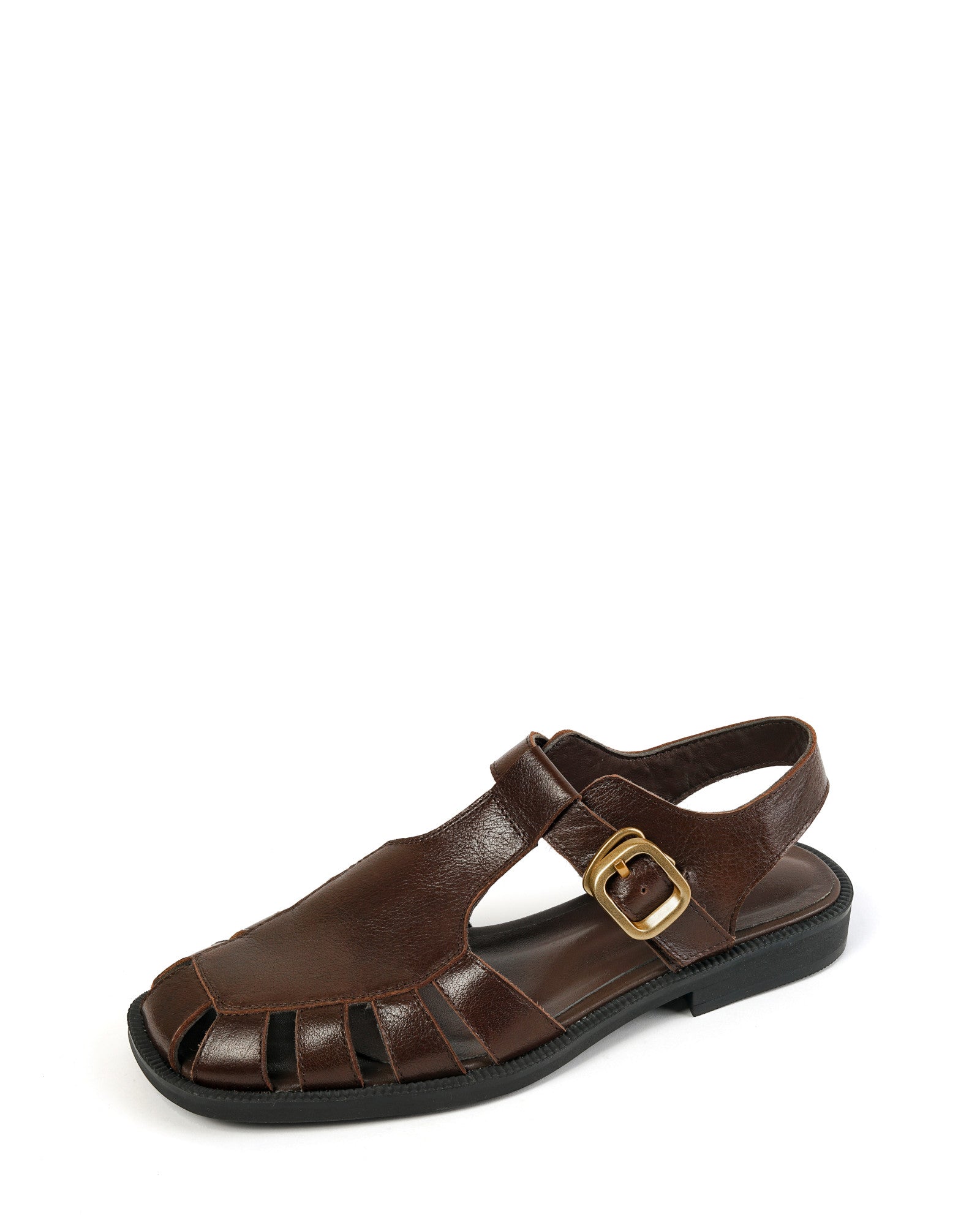 Savana-fisherman-brown-leather-flat-sandals