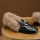 Tusa-Fur-Lined-Black-Loafers-1