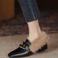Tusa-Fur-Lined-Black-Loafers-Model
