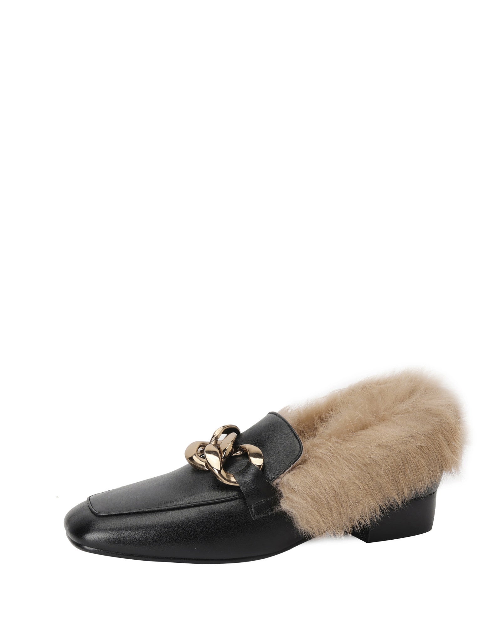 Tusa-Fur-Lined-Black-Loafers