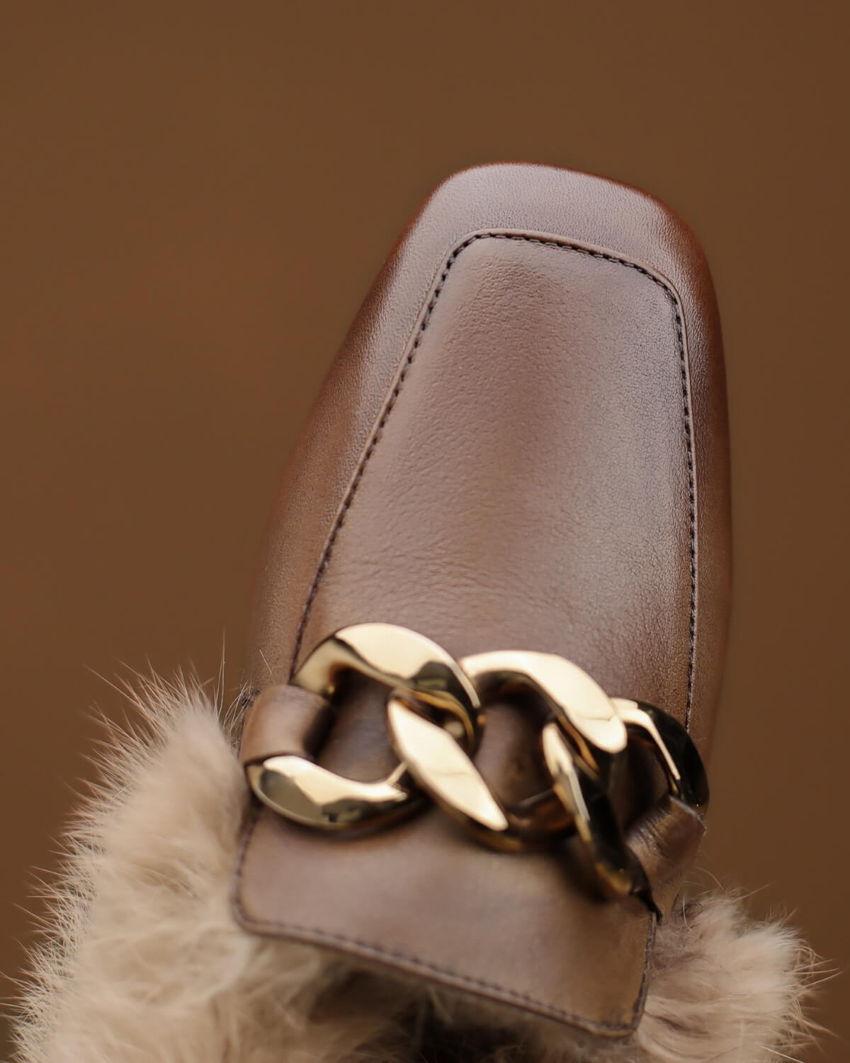 Tusa-Fur-Lined-Brown-Loafers-4