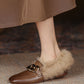 Tusa-Fur-Lined-Brown-Loafers-Model-1