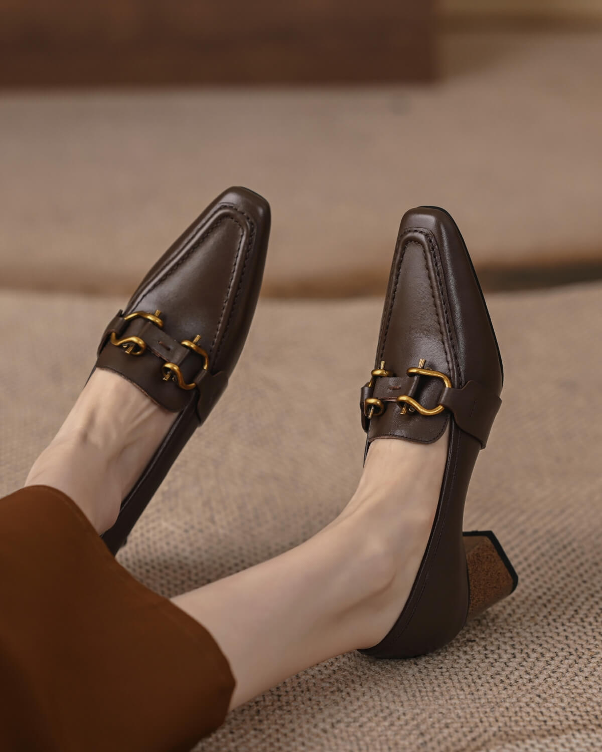 Vala-Brown-Leather-Block-Heel-Loafers-Model-2