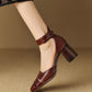 Verna-Square-Toe-Brown-Leather-Ankle-Strap-Heels-Model-1