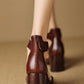 Verna-Square-Toe-Brown-Leather-Ankle-Strap-Heels-Model-2